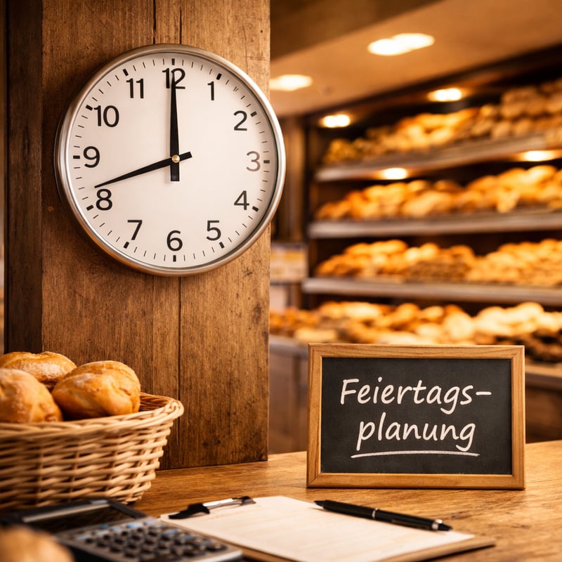 Feiertagsplanung in der Bäckerei